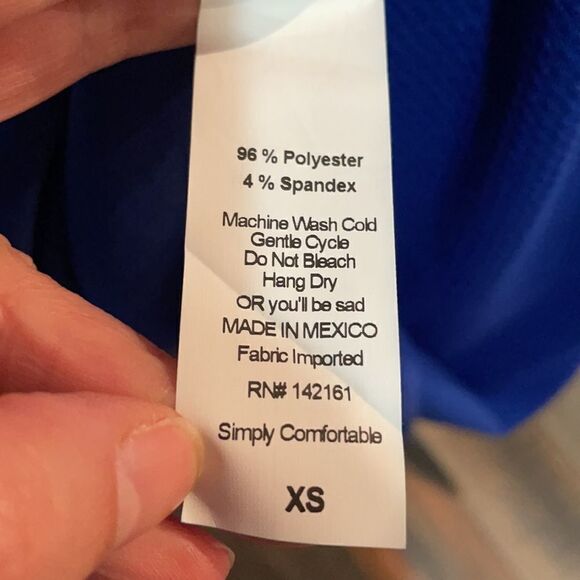 ✨LuLaRoe Colorblock Coral & Blue Amelia Dress with pockets - Picture 4 of 5